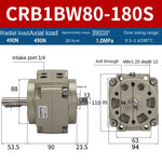 Blade Type Swing Rotary Cylinder CRB1BW50-90S Degree CRB2BW15/20/30/90S/180S/270S