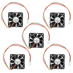 1/2/5Pcs 50*50*10mm 3Pin CPU Cooler Fan Heatsinks Radiator CPU Cooling Brushless Fan Ventilador for Computer Desktop PC 12V
