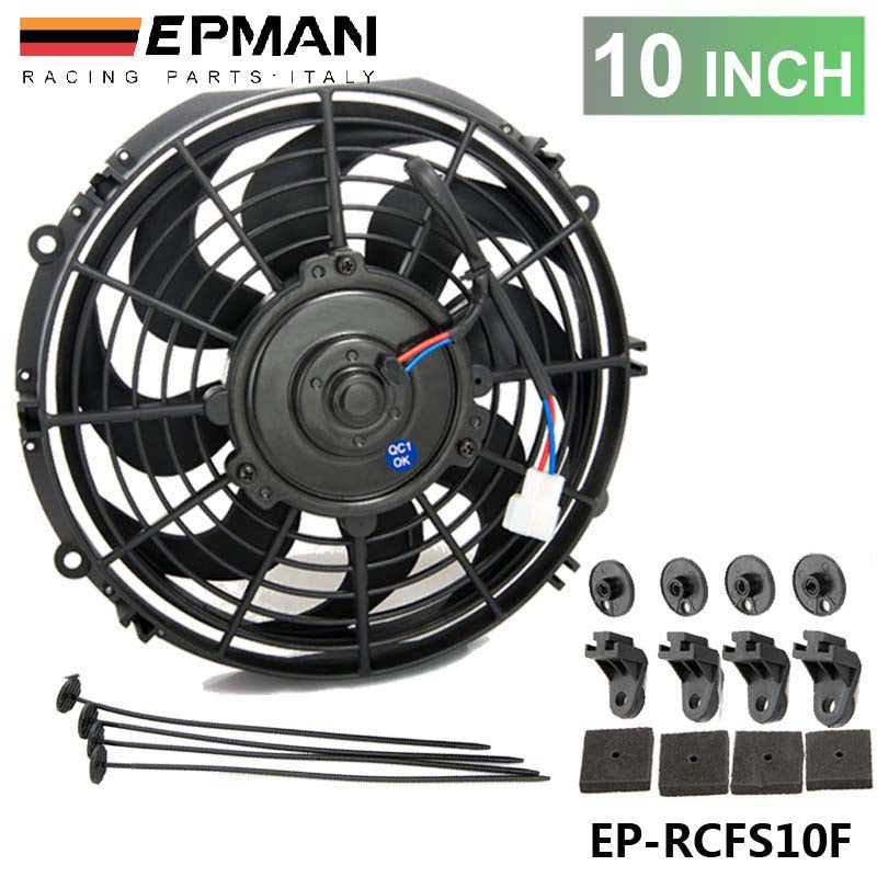 10&amp;#8243; Universal EPMAN 12 V 70W Slim Pull Push Racing Electric Radiator Engine Cooling Fan EP-RCFS10F