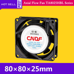 115VAC 50HZ 0.14A 15W 2300RPM Cooling Radiator Axial Fan TA8025MBL-1 Ventilation and Air Change FZY Small ventilator