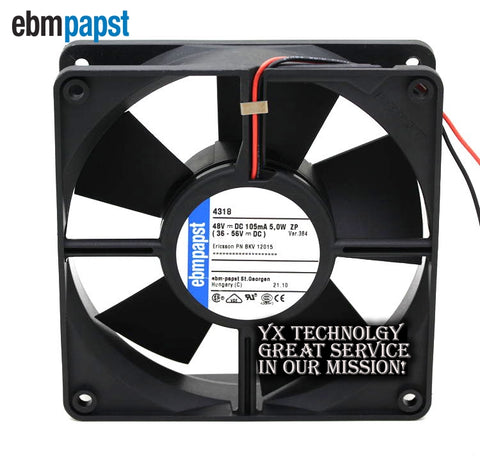 120*120*32mm 2-wire 4318 48V inverter 12032 5.0W industrial equipment cooling fan for for papst