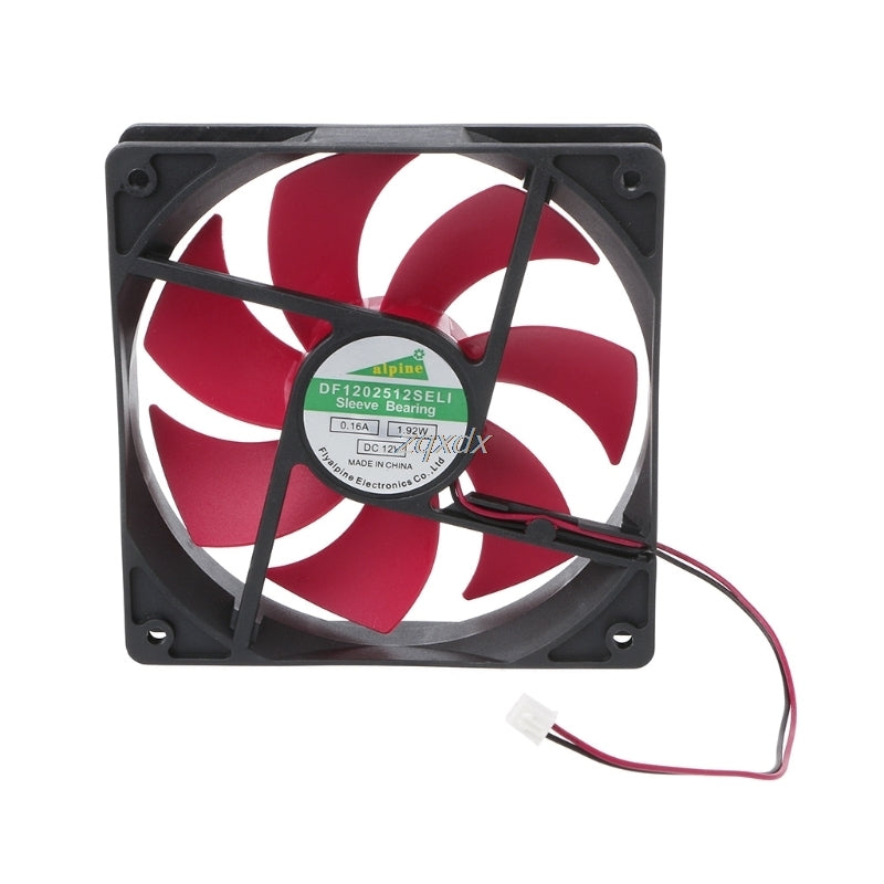 12025 120mm DC12V 0.2A 2 Pin Connector Cooling Fan for Computer Box CPU Cooler Radiator Z09 Drop ship