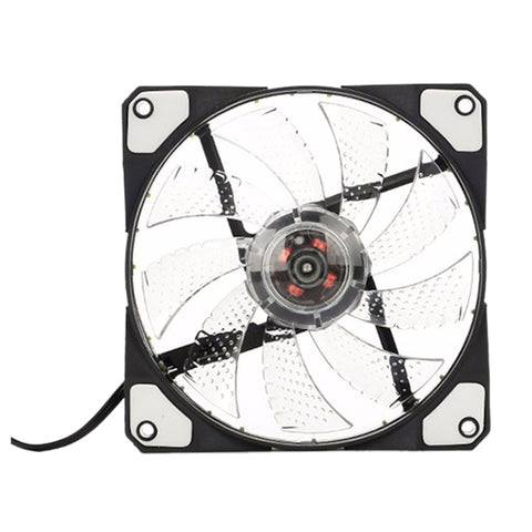 120mm PC Computer 16dB 33 LEDs Case Fan Heatsink Cooler Cooling with Anti-Vibration Rubber,12CM Fan,12VDC 3P IDE 4pin white