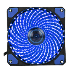 120mm PC Computer 16dB Ultra Silent 33 LEDs Case Fan Heatsink Cooler Cooling with Anti-Vibration Rubber,12CM Fan