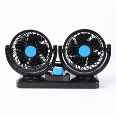 12V/24V Car Air Conditioner Fan Portable Ventilateur Mini Fan Silent 360 Degree Rotating Adjustable Car Air Cooling Fan Blower