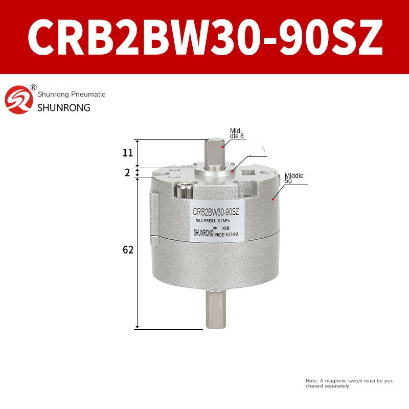 Blade Type Swing Rotary Cylinder CRB1BW50-90S Degree CRB2BW15/20/30/90S/180S/270S