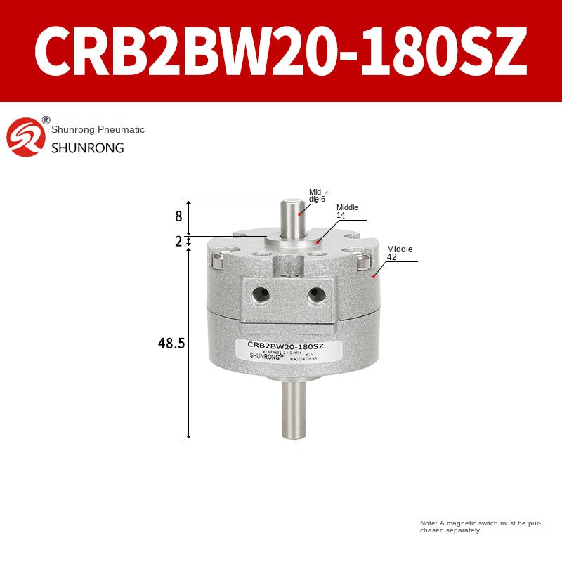Blade Type Swing Rotary Cylinder CRB1BW50-90S Degree CRB2BW15/20/30/90S/180S/270S