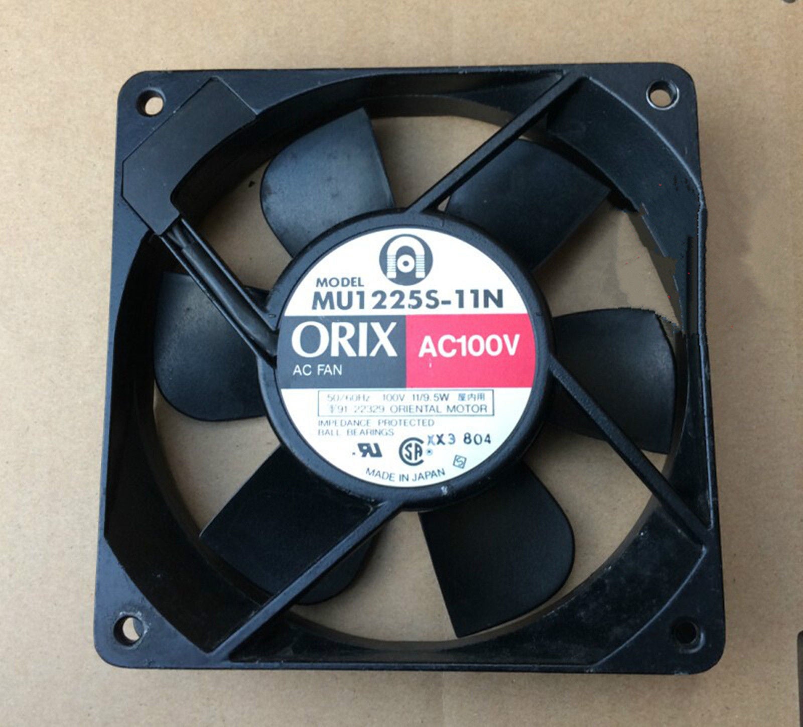 ORIX MU1225S-11N AC100V 11/9.5W AC fan