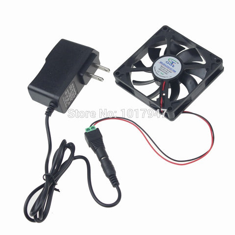 1PCS Gdstime 80mm x 15mm 8015 Ball AC 100v &amp;#8211; 240v Cabinet Cooling Fan System Power Supply Adapter
