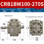 Blade Type Swing Rotary Cylinder CRB1BW50-90S Degree CRB2BW15/20/30/90S/180S/270S
