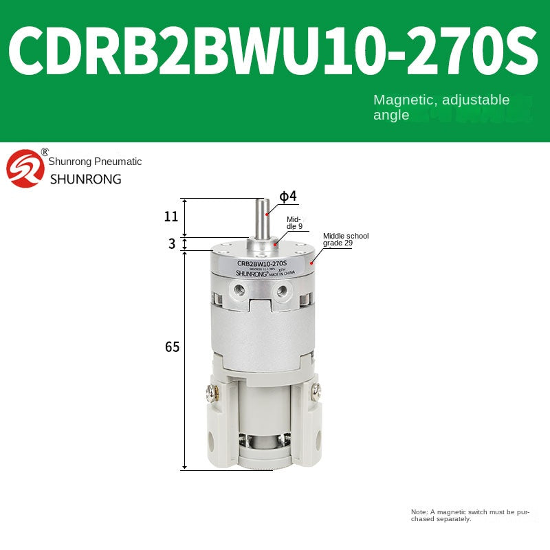 Blade Type Swing Rotary Cylinder CRB1BW50-90S Degree CRB2BW15/20/30/90S/180S/270S