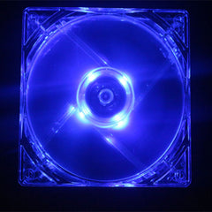 2Pcs/Lot Blue LED Case Fan 12V 4Pin 80mm 80x25mm For Computer PC CPU Cooling Cooler