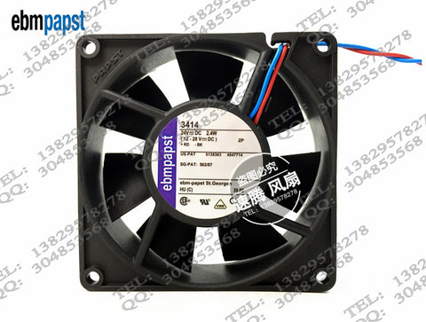 3414 24VDC 2.4W original ebm 92 * 92 * 25MM high-end equipment axial fan