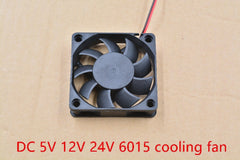 3d printer fan 6015 2pins 60mm 60&amp;#215;60 x15 mm 6cm cooling fan graphics card fan DC 5V / 12V / 24V 6015 2P 1pcs