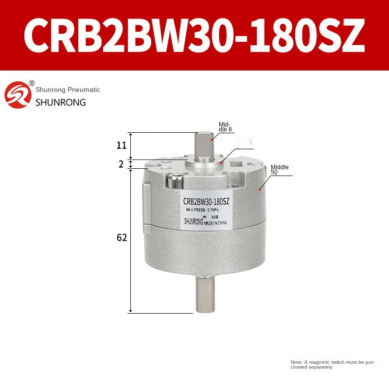 Blade Type Swing Rotary Cylinder CRB1BW50-90S Degree CRB2BW15/20/30/90S/180S/270S