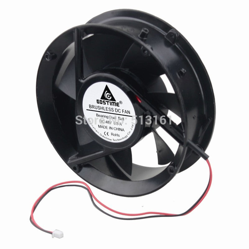 3Pcs Gdstime 170MM 48V DC 17251 170*170x51mm Ball Industrial Cabinet Inverter Cooling Fans
