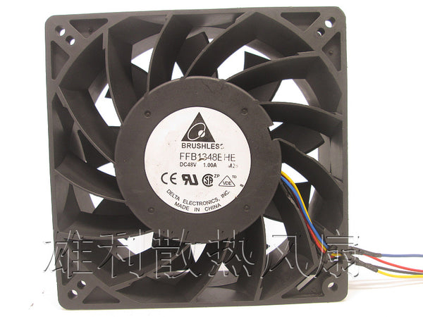 4-wire cooling fan. Free delivery.FFB1348EHE 48V 1.00A 12.7CM 13CM 12738 4-wire cooling fan