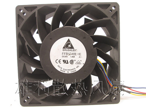 4-wire cooling fan. Free delivery.FFB1348EHE 48V 1.00A 12.7CM 13CM 12738 4-wire cooling fan