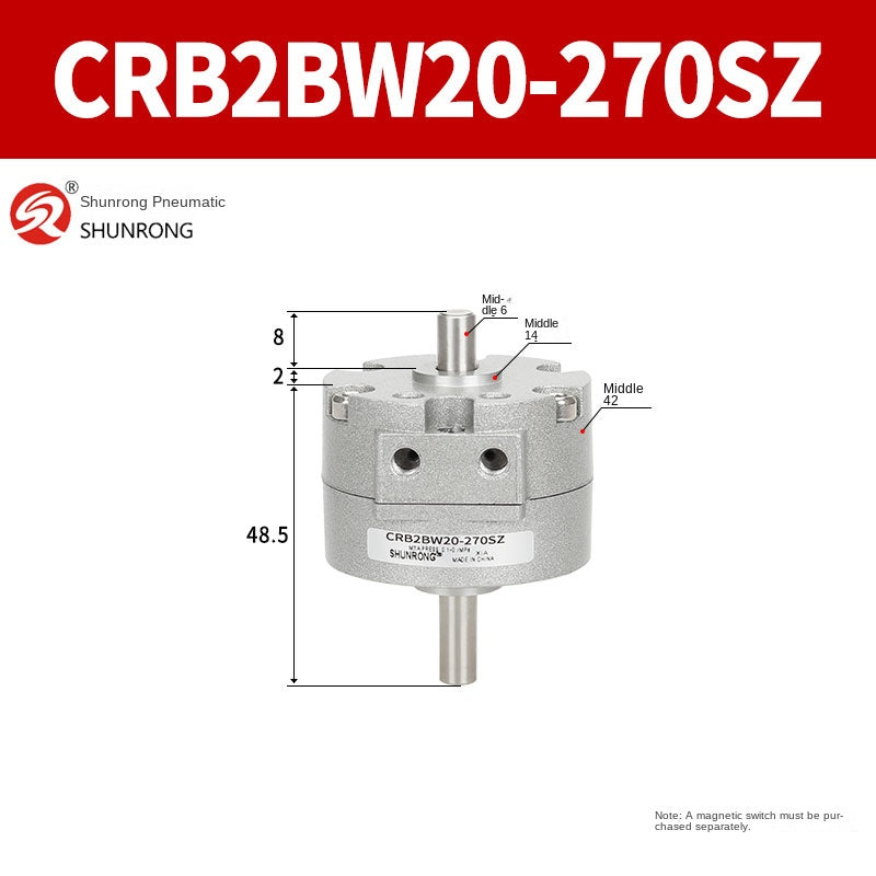 Blade Type Swing Rotary Cylinder CRB1BW50-90S Degree CRB2BW15/20/30/90S/180S/270S