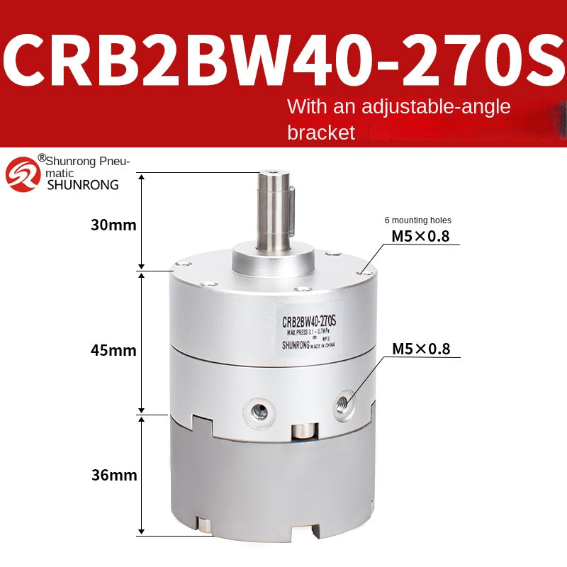 Blade Type Swing Rotary Cylinder CRB1BW50-90S Degree CRB2BW15/20/30/90S/180S/270S