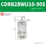 Blade Type Swing Rotary Cylinder CRB1BW50-90S Degree CRB2BW15/20/30/90S/180S/270S
