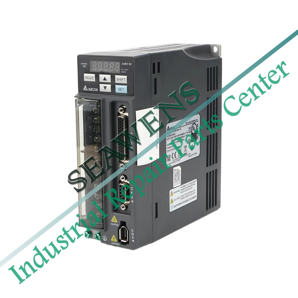 DELTA AC Servo 400W B2 Series 0.4KW 1.27NM 3000rpm 60MM ASD-B2-0421-B + ECMA-C20604SS Motor Drive Kit with 3m Cable