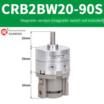 Blade Type Swing Rotary Cylinder CRB1BW50-90S Degree CRB2BW15/20/30/90S/180S/270S