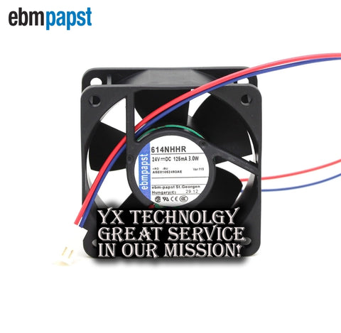 60*60*25mm 2-wire 6CM 6025 24V 3.0W 614NHHR inverter cooling fan for ebmpapst