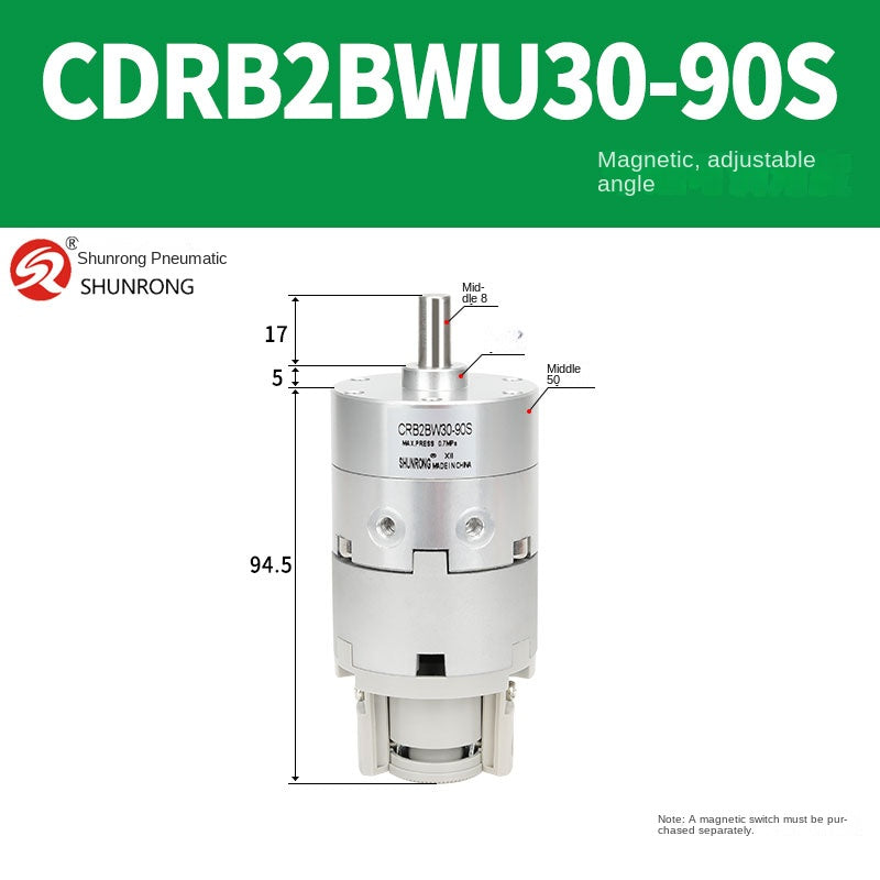 Blade Type Swing Rotary Cylinder CRB1BW50-90S Degree CRB2BW15/20/30/90S/180S/270S