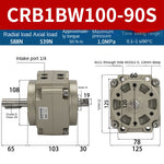 Blade Type Swing Rotary Cylinder CRB1BW50-90S Degree CRB2BW15/20/30/90S/180S/270S