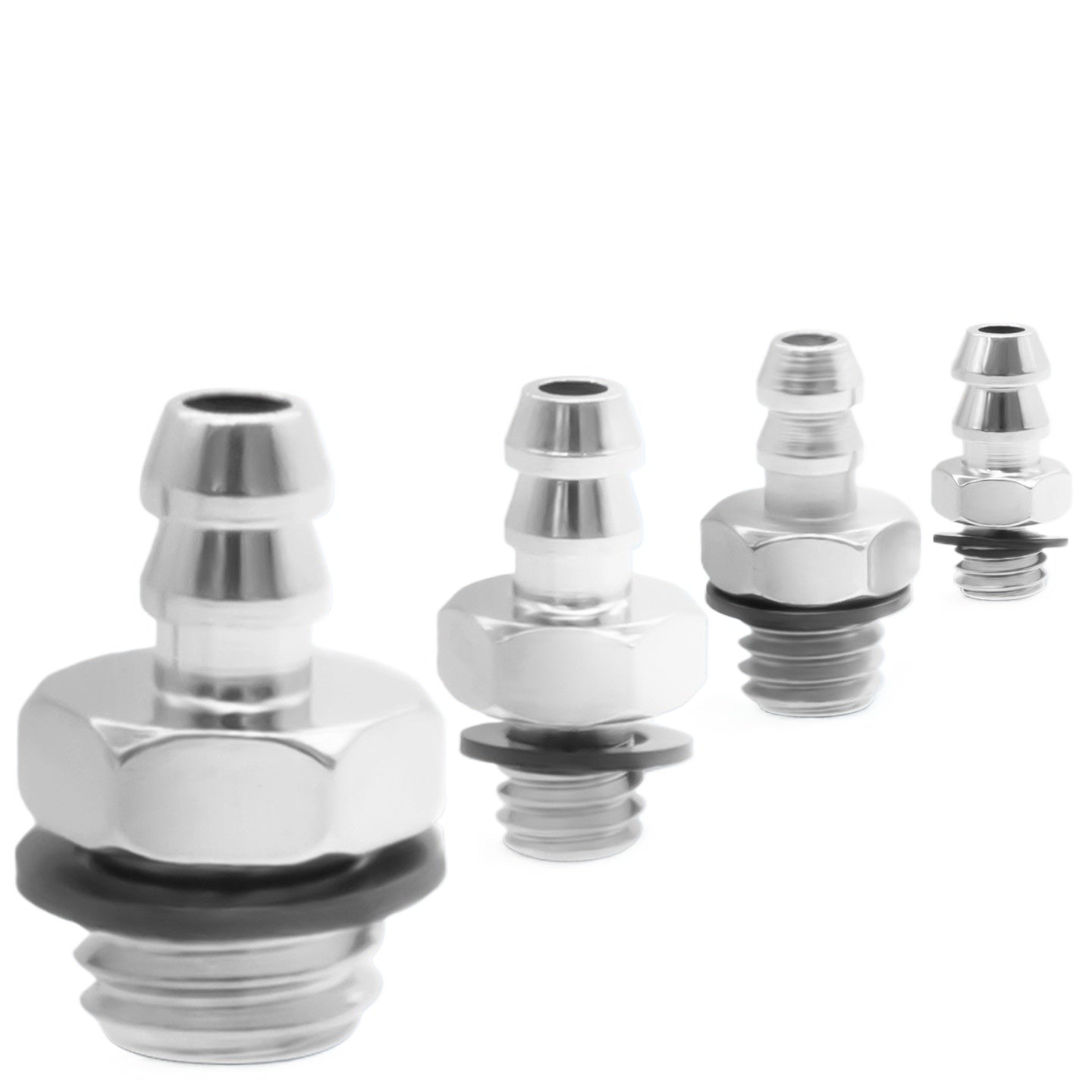 SMC Miniature Pagoda Barbed Metal Air Nozzle, M‑3AU‑2 (M3‑2mm) / M‑5AU‑4 (M5‑4mm) / 6M5 (M5‑6mm), Brass Nickel‑Plated, Industrial Pneumatic Mini Connector, Barb Tooth Fitting for PU/Nylon Tubing