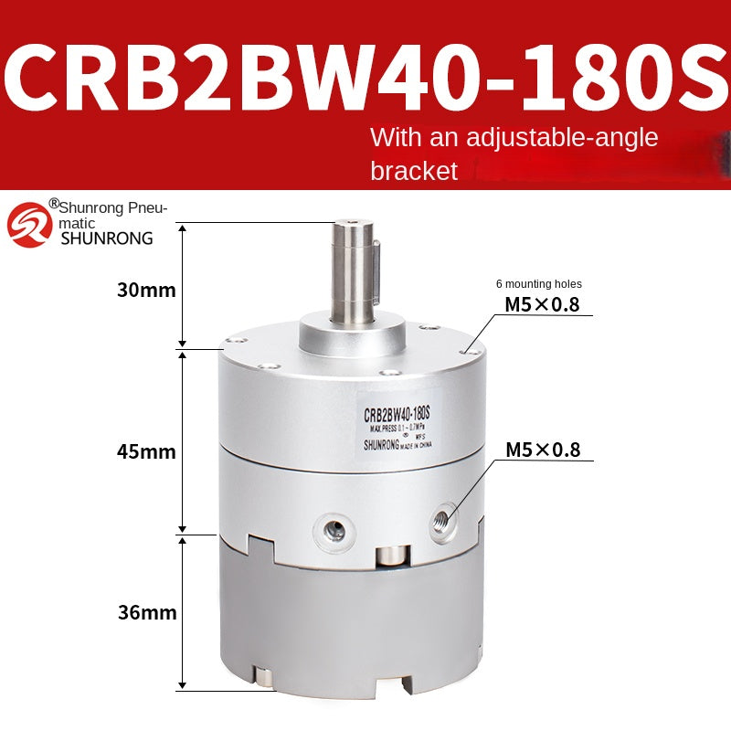 Blade Type Swing Rotary Cylinder CRB1BW50-90S Degree CRB2BW15/20/30/90S/180S/270S