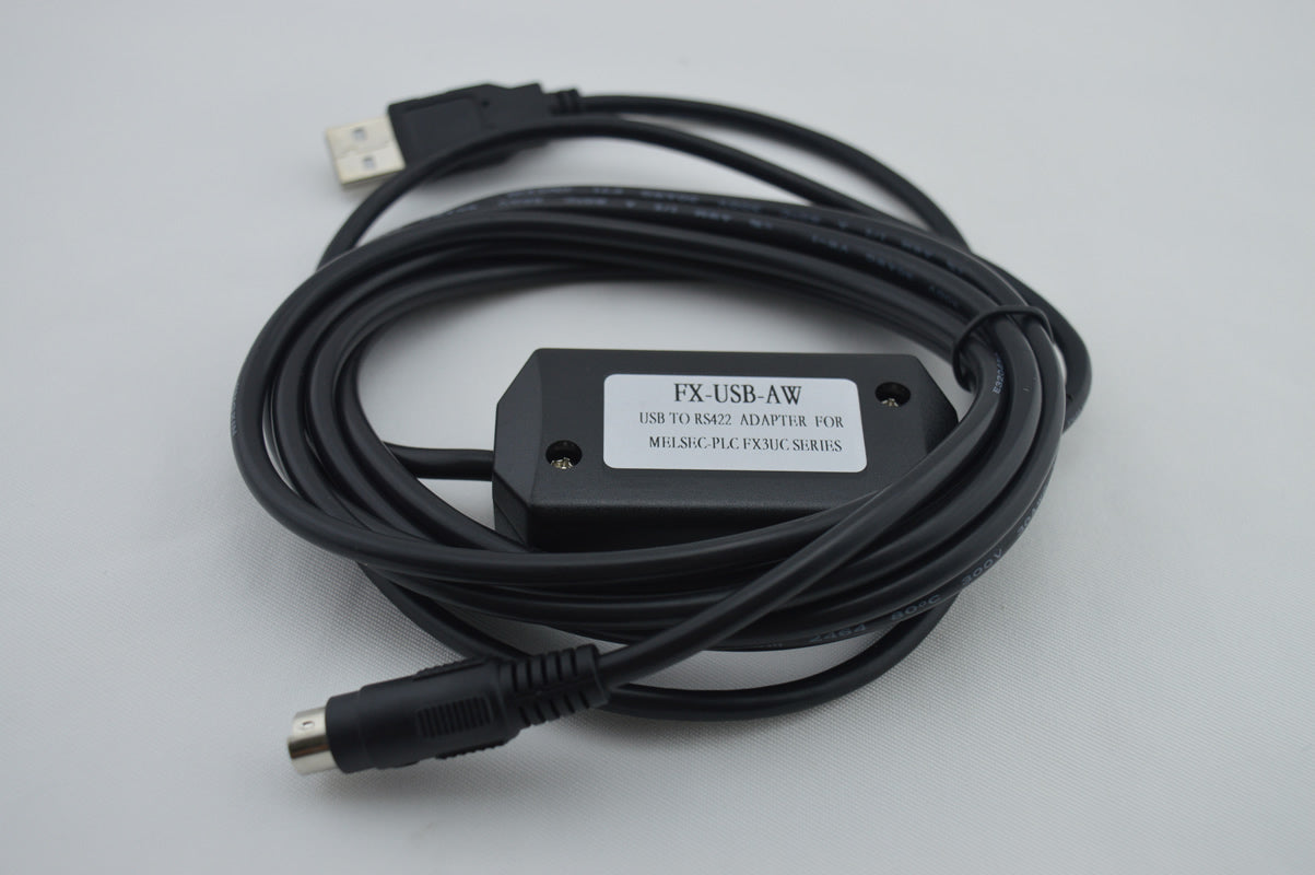 FX-USB-AW : USB/RS422 interface for Mitsubishi FX3U/FX2N/FX1N/FX0/FX0S/FX1S series PLC, 2.5 meters, FREE SHIPPING