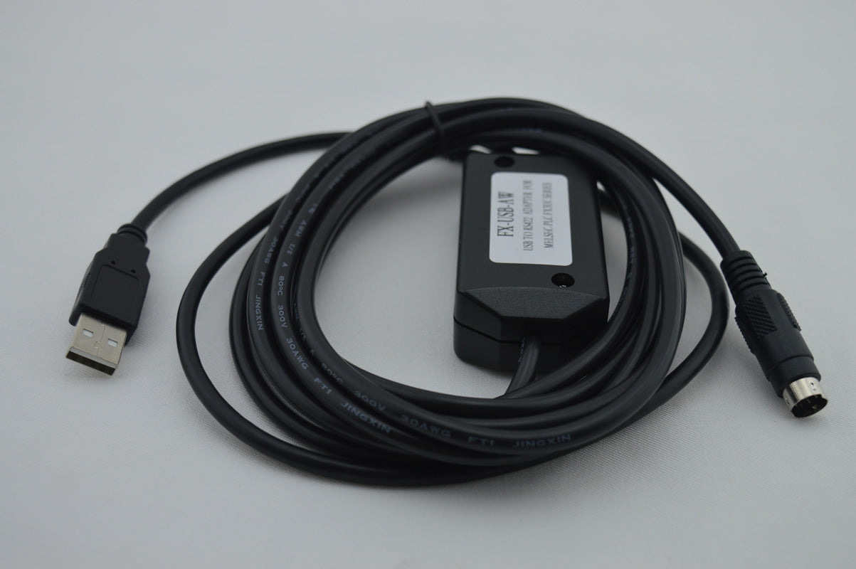 FX-USB-AW : USB/RS422 interface for Mitsubishi FX3U/FX2N/FX1N/FX0/FX0S/FX1S series PLC, 2.5 meters, FREE SHIPPING