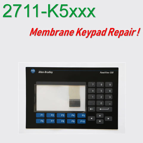 ALLEN BRADLEY 2711-K5A PANELVIEW 550 KEYPAD AND TOUCH GLASS REPLACEMENT 2711-K5A1 OVERLAY, HAVE IN STOCK