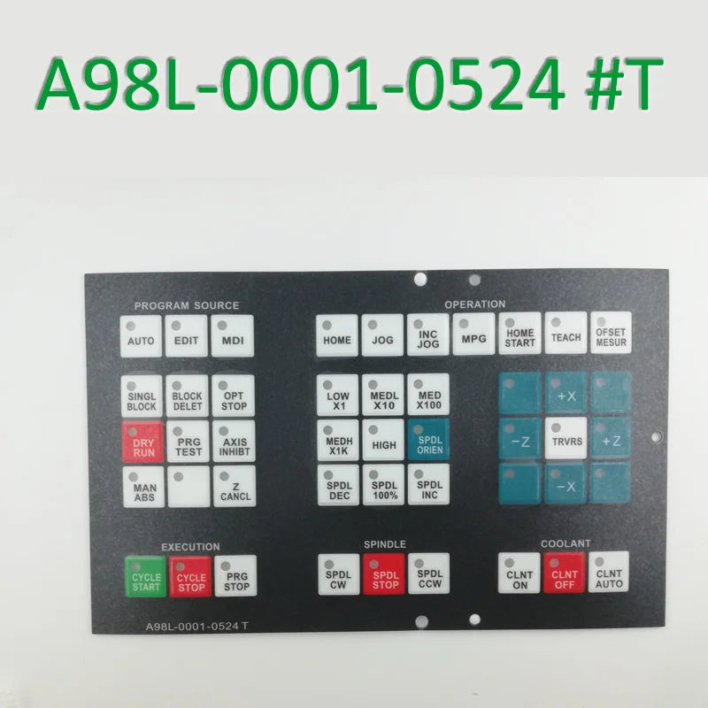 New numerical control machine operation panel Keypad Membrane  compatible for A98L-0001-0524#T Panel repair,Have in stock