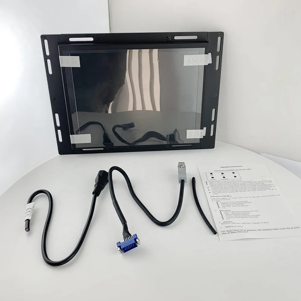 Replacement Industrial LCD Monitor 9-Pin Monochrome Display For HAAS 28HM-NM4 93-5220C VF1 VF2 VF3 CRT Monitors