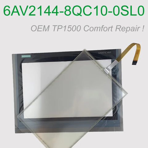 Touch Panel for 6AV2 144-8QC10-0SL0 6AV2144-8QC10-0SL0 OEM TP1500 Comfort INOX Touch Screen Glass Digitizer and Protective Film