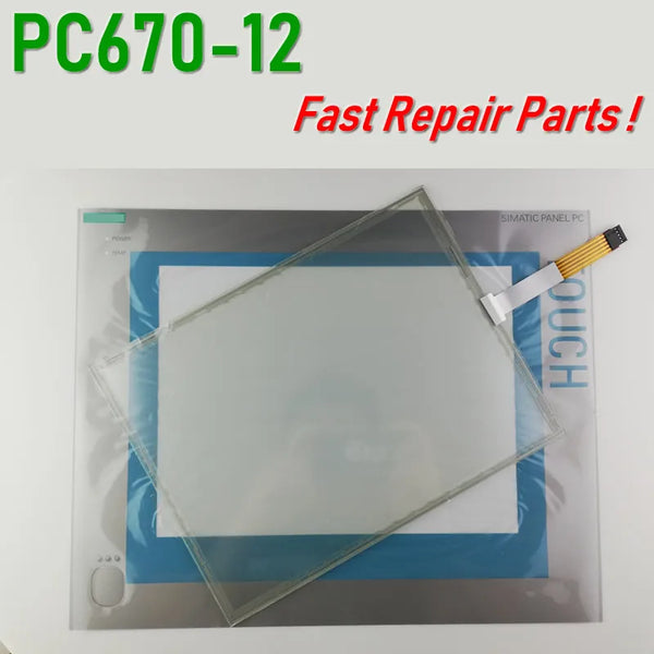 A5E00734969,PANEL 12T 677/877 TOUCH Glass + Front Overlay Protective Film For Panel repair~do it yourself,New & Have in stock