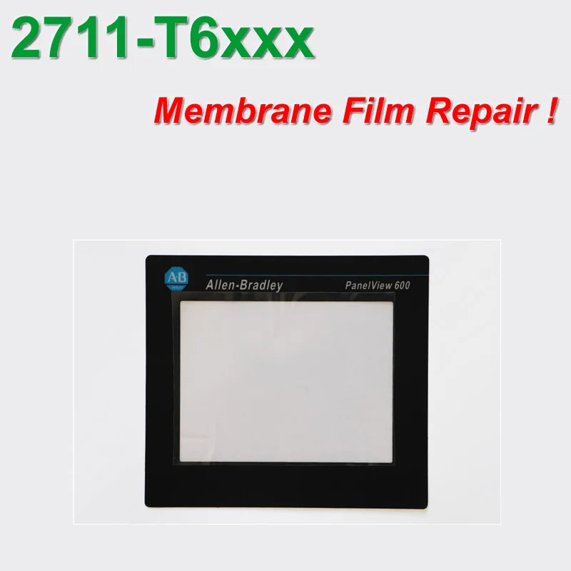 ALLEN BRADLEY 2711-T6C PANELVIEW 600 TOUCH SCREEN WITH GLASS REPLACEMENT COVER 2711-T6C OVERLAY, HAVE IN STOCK