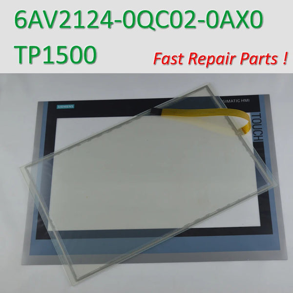 6AG1124-0QC02-4AX0 TP1500 Membrane Film+Touch Glass for SIMATIC HMI Panel repair~do it yourself, Have in stock