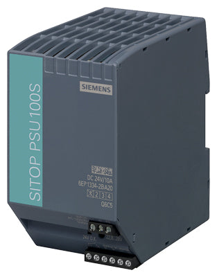 6EP1334-2BA20 SITOP PSU100S 24 V/10 A STABILIZED POWER SUPPLY INPUT: 120/230 V AC OUTPUT: 24 V/10 A DC