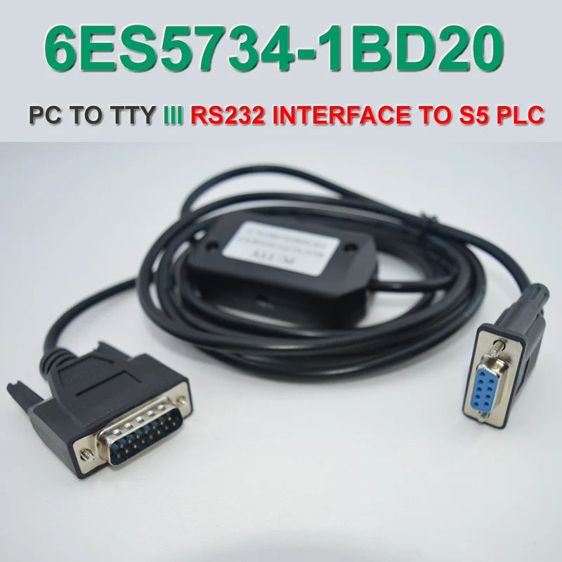 6ES5734-1BD20,PC-TTY PC to TTY Adapter Programming Cable for  S5 PLC 6ES5 734-1BD20,FAST SHIPPING