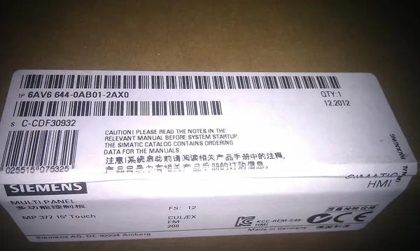 6AV6644-0AB01-2AX0 6AV6 644-0AB01-2AX0 MP377-15 15 INCH TOUCH PANEL & HAVE IN STOCK