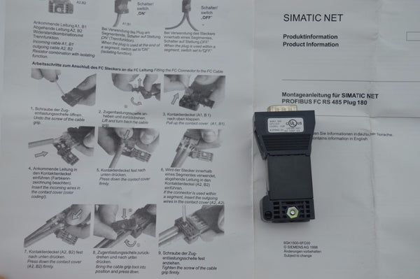 6GK1500-0FC00 6GK1 500-0FC00 SIMATIC PROFIBUS FC RS485 Bus Connector Qty