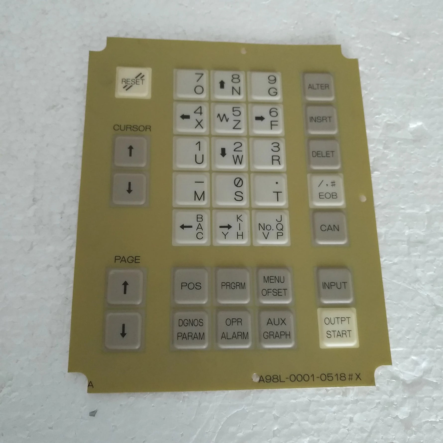 A98L-0001-0518 #T #M02 #X Membrane film for CNC operation panel repair,Have in stock