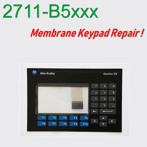 Allen Bradley 2711-B5A PanelView 550 Keypad touch glass 2711-B5A1 with Overlay digitizer for Panel Repair,in stock