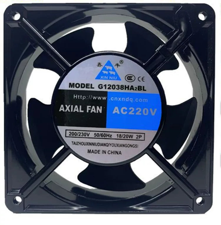 Xinniu G12038HA2BL G20060 220V Cabinet Cooling Fan Axial Fan for Welding Machine Inverter Heat Dissipation