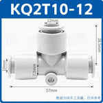 SMC Type KQ2T04-00 / KQ2T06-00 / KQ2T08-00 Equal Diameter T‑Type Pneumatic Fitting | One‑Touch Union Tee