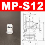 New Robot Vacuum Suction Cup Base Holder, Side Tail Air Intake Installation Design, 7MM Diameter Suction Cup, Small Head Suction Rod Pneumatic Robot Arm Accessories